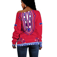 Haiti Off Shoulder Sweater Dashiki Style Gorgeous LT13 - Wonder Print Shop