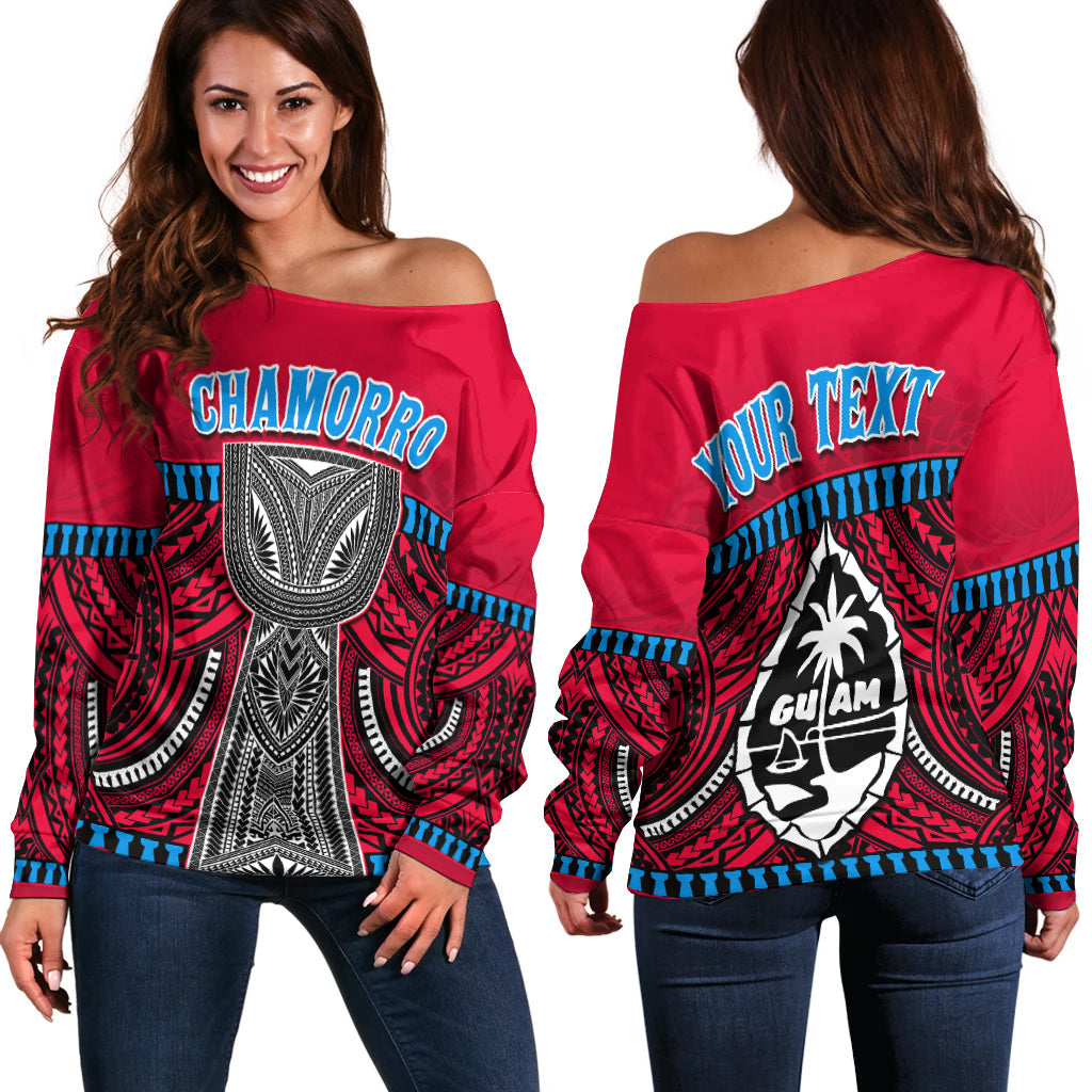 custom-personalised-guam-chamorro-off-shoulder-sweater-latte-stone-red-polynesian-haligi