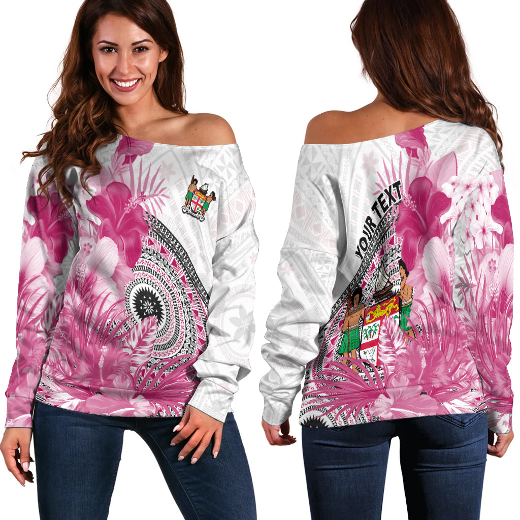 custom-personalised-fiji-tapa-off-shoulder-sweater-pink-fijian-masi-be-loved-hibiscus