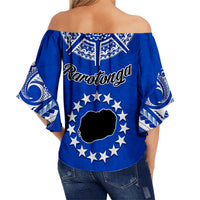 rarotonga-cook-islands-off-shoulder-waist-wrap-top-turtle-and-map-style-blue