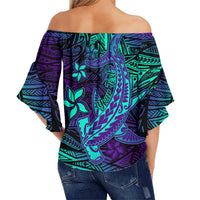 custom-personalised-polynesian-off-shoulder-waist-wrap-top-purple-paradise-hawaiian-tribal-hammerhead-shark