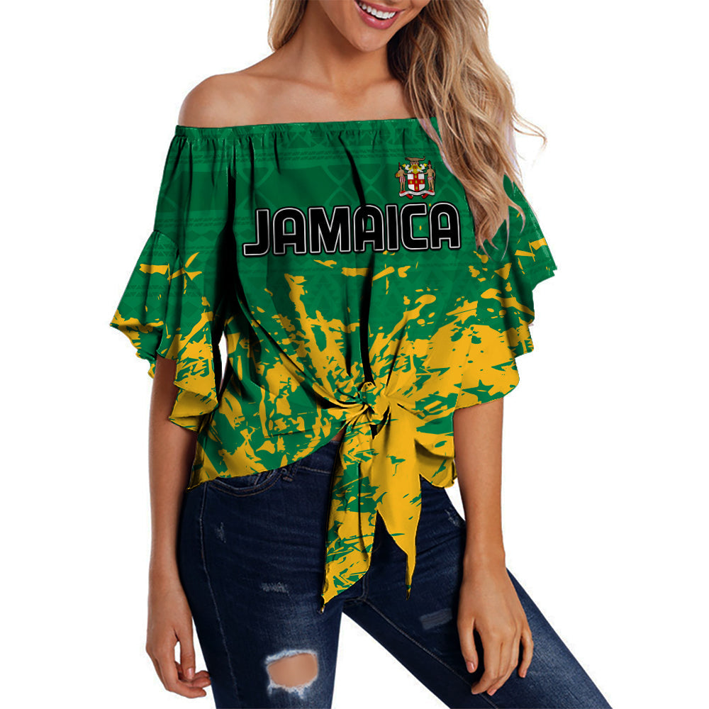 jamaica-athletics-off-shoulder-wrap-waist-top-jamaican-flag-with-african-pattern-sporty-style