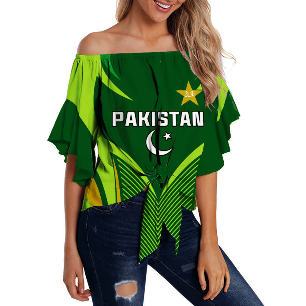 custom-personalised-pakistan-cricket-off-shoulder-waist-wrap-top-green-shaheens-champion