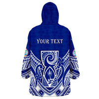 (Custom Personalised) Guam History and Chamorro Heritage Day Wearable Blanket Hoodie Latte Stone Polynesian - Wonder Print Shop