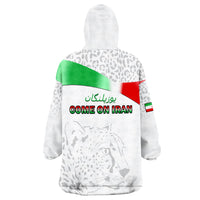 Iran Football Wearable Blanket Hoodie Team Melli World Cup 2022 - Wonder Print Shop