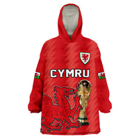 Wales Football Wearable Blanket Hoodie Cymru Champions World Cup 2022 - Wonder Print Shop