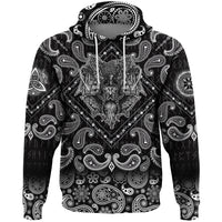 Viking Hoodie Odin Raven Special Version with Bandana Paisley Style RLT12 - Wonder Print Shop