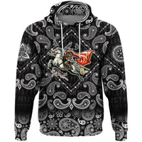 Viking Hoodie Odin with Bandana Paisley Style RLT12 - Wonder Print Shop