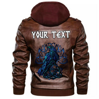 (Custom) Wonder Print Shop - Odin's Celtic Raven Scandinavian Tattoo 2 Leather Jacket RLT12 - Wonder Print Shop