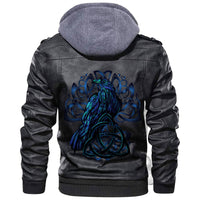 Viking Odin's Celtic Raven Scandinavian Tattoo 2 Leather Jacket RLT12 - Wonder Print Shop
