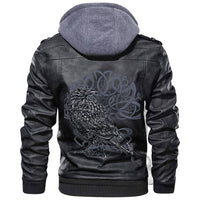 Viking Odin's Celtic Raven Scandinavian Tattoo Leather Jacket RLT12 - Wonder Print Shop