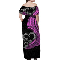 Personalised Polynesian Valentine Matching Hawaiian Shirt And Dress Heart Tattoo Pink Style LT6 - Wonder Print Shop