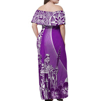 Hawaiian King Kamehameha Matching Hawaiian Shirt And Dress Vibe Purple Style LT6 - Wonder Print Shop