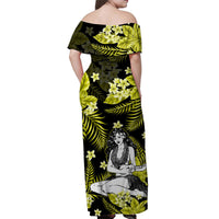 Hawaii Summer Colorful Hula Girl Matching Hawaiian Shirt And Dress Yellow LT6 - Wonder Print Shop