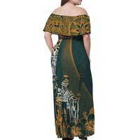 Hawaiian King Kamehameha Matching Hawaiian Shirt And Dress Vibe Green Style LT6 - Wonder Print Shop
