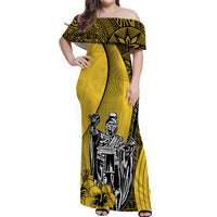 Hawaiian King Kamehameha Matching Hawaiian Shirt And Dress Vibe Yellow Style LT6 - Wonder Print Shop