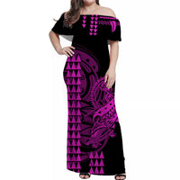 Hawaii Polynesian Warrior Kakau Matching Hawaiian Shirt And DressPurple LT6 - Wonder Print Shop