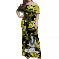 Hawaii Summer Colorful Hula Girl Matching Hawaiian Shirt And Dress Yellow LT6 - Wonder Print Shop