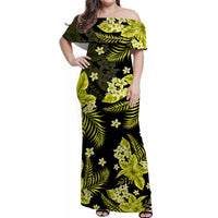 hawaii-summer-colorful-off-shoulder-long-dress-yellow