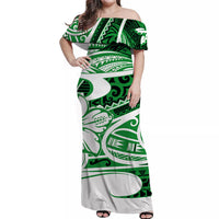 Polynesian Tribal Matching Hawaiian Shirt And Dress Green LT6 - Wonder Print Shop
