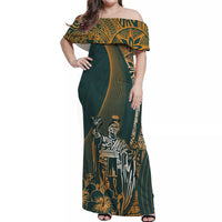 Hawaiian King Kamehameha Matching Hawaiian Shirt And Dress Vibe Green Style LT6 - Wonder Print Shop