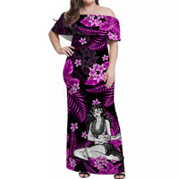Hawaii Summer Colorful Hula Girl Matching Hawaiian Shirt And Dress Purple LT6 - Wonder Print Shop