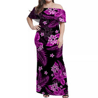 hawaii-summer-colorful-off-shoulder-long-dress-purple