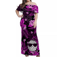 hawaii-summer-colorful-off-shoulder-long-dress-pineapple-purple