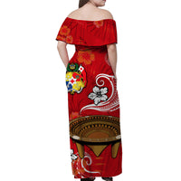 custom-personalised-tonga-kumete-kava-bowl-off-shoulder-long-dress-sila-vibes-red
