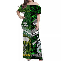 new-zealand-and-cook-islands-off-shoulder-long-dress-together-green