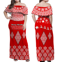 Tonga Kupesi Ngatu Merry Christmas Matching Hawaiian Shirt And Dress LT9 - Wonder Print Shop
