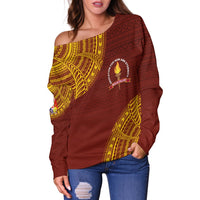 (Custom Personalize) Tonga Kolisi Beulah Off Shoulder Sweater BAC We Are One - Wonder Print Shop