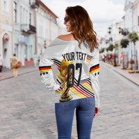 Personalised Germany Off Shoulder Sweater World Cup 2022 - Champions - Wonder Print Shop