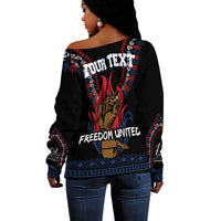 Juneteenth Dashiki Personalised Off Shoulder Sweater Freedom United - Wonder Print Shop
