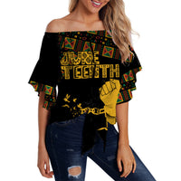 juneteenth-tribal-pattern-off-shoulder-waist-wrap-top-freedom-day