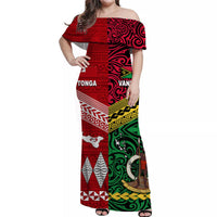 Vanuatu and Tonga Matching Hawaiian Outfits For Couples Polynesian Together Bright Red LT8 - Wonder Print Shop