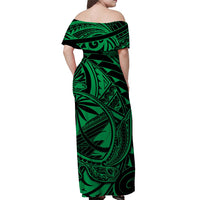 guam-off-shoulder-long-dress-turtle-mix-polynesian-green-style
