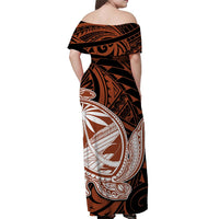 guam-off-shoulder-long-dress-turtle-mix-polynesian-brown-style