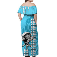 Hawaii Polynesian Warrior Kakau Matching Hawaiian Shirt And Dress Sky Blue LT6 - Wonder Print Shop