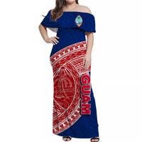 guam-off-shoulder-long-dress-coat-of-arms-mix-polynesian-blue-color