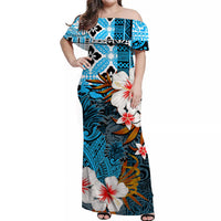 hawaii-pineapple-off-shoulder-long-dress-blue-style