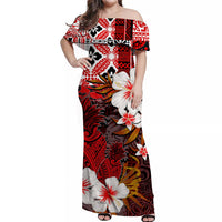 hawaii-pineapple-girl-off-shoulder-long-dress-red-style