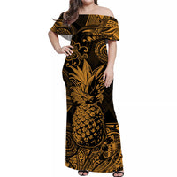 Hawaii Pineapple Polynesian Matching Hawaiian Outfits For Couples Unique Style - Gold LT8 - Wonder Print Shop