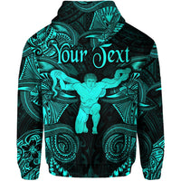 Custom Ophiuchus Zodiac Polynesian Hoodie Unique Style Turquoise LT8 - Wonder Print Shop
