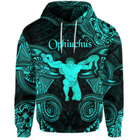 Custom Ophiuchus Zodiac Polynesian Hoodie Unique Style Turquoise LT8 - Wonder Print Shop