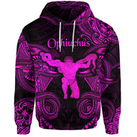 Custom Ophiuchus Zodiac Polynesian Hoodie Unique Style Pink LT8 - Wonder Print Shop