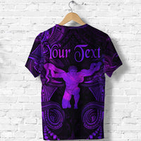Custom Ophiuchus Zodiac Polynesian T Shirt Unique Style Purple LT8 - Wonder Print Shop