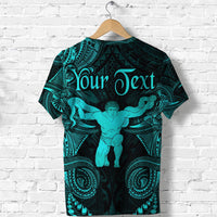 Custom Ophiuchus Zodiac Polynesian T Shirt Unique Style Turquoise LT8 - Wonder Print Shop