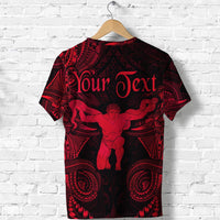 Custom Ophiuchus Zodiac Polynesian T Shirt Unique Style Red LT8 - Wonder Print Shop