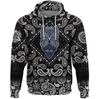 Viking Hoodie Owl Celtic Style with Bandana Paisley Style RLT12 - Wonder Print Shop